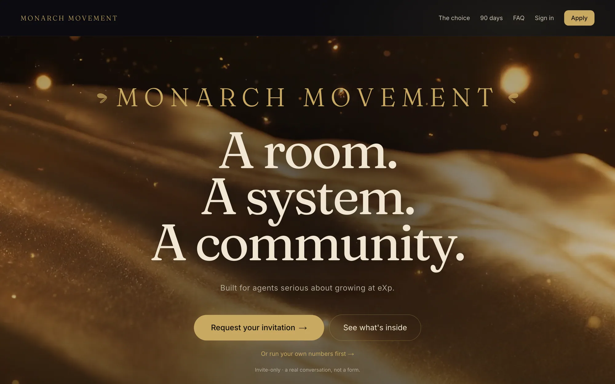 Monarch Movement interface
